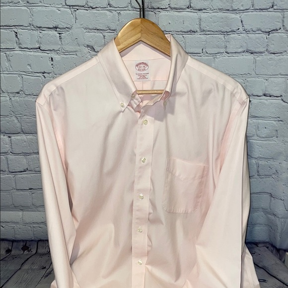 Brooks Brothers Men’s Pink Button Down Dress Shirt 16 1/2 -36 - Picture 1 of 5